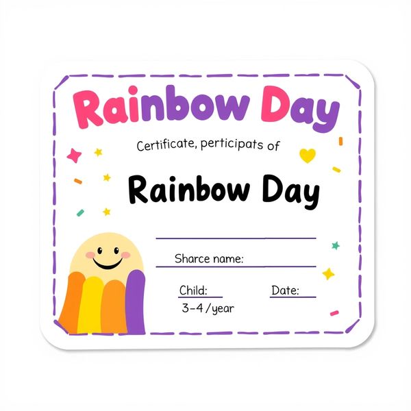 Dyplom / naklejka uczestnictwa — Dzień Tęczy