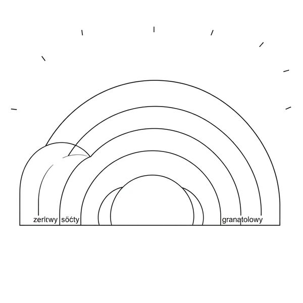 Szablon tęczy do kolażu