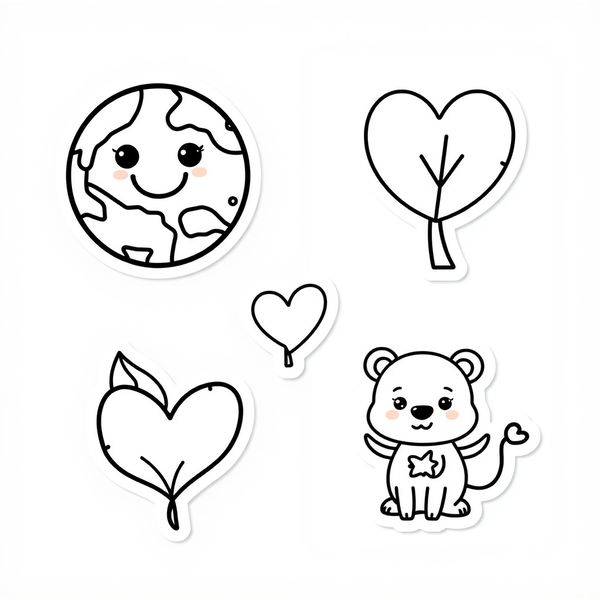 Naklejki 'Przyjaciel Ziemi' – kolorowanka