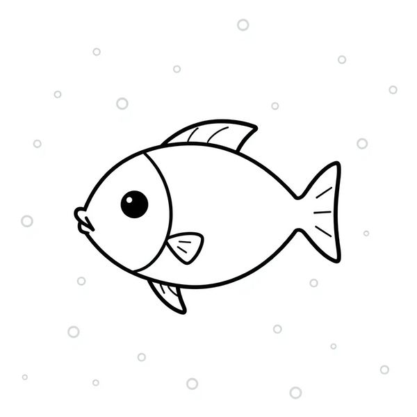 Prosty szablon rybki do wydruku