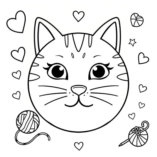 Kolorowanka — maska kota