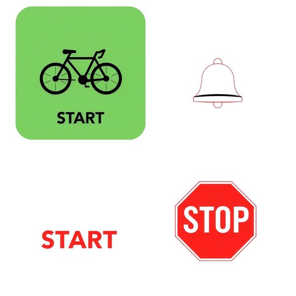 Karty START/STOP do gry z dzwoneczkiem