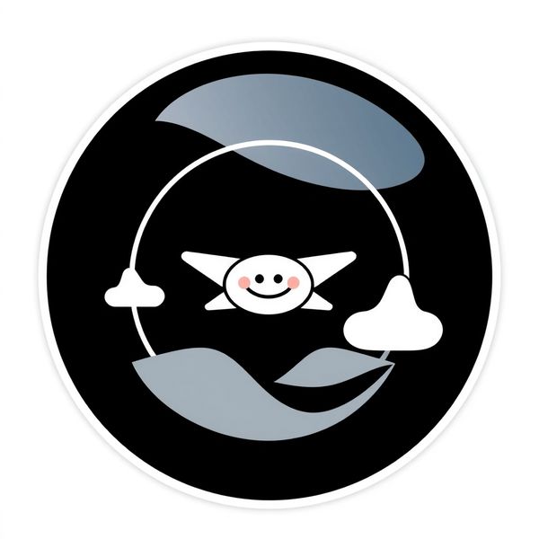 Naklejka/odznaka 'Mały pilot' — prosty okrągły wzór do druku