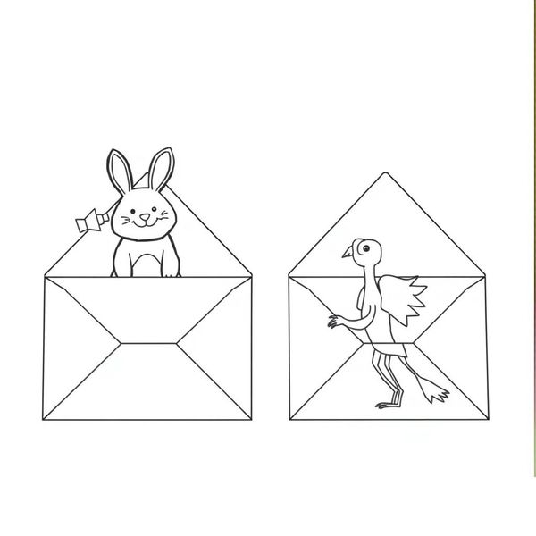 Kolorowanka: Koperty ze zwierzętami