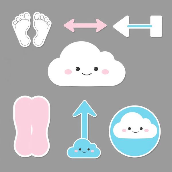 Wzory znaczników na podłogę – 'Po chmurach'