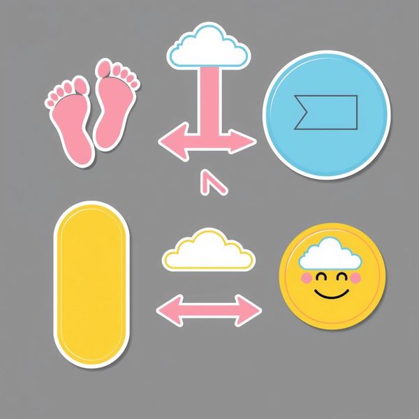 Wzory znaczników na podłogę – 'Po chmurach'