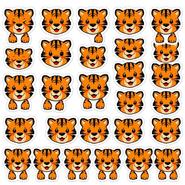 Arkusz naklejek-tygrysków