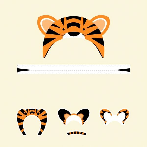 Szablon opaski tygrysa (do druku i wycinania)