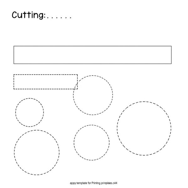 Szablon pasków i kółek do wycięcia