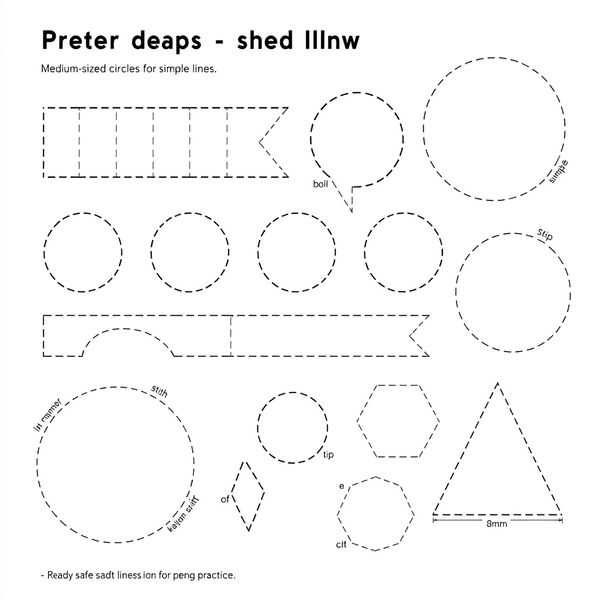Szablon pasków i kółek do wycięcia