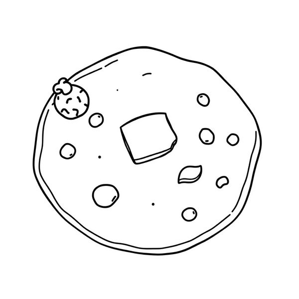 Kolorowanka: kontur naleśnika