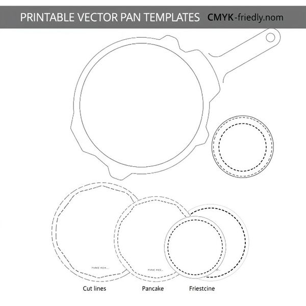 Szablony: tekturowa patelnia i krążki (template)
