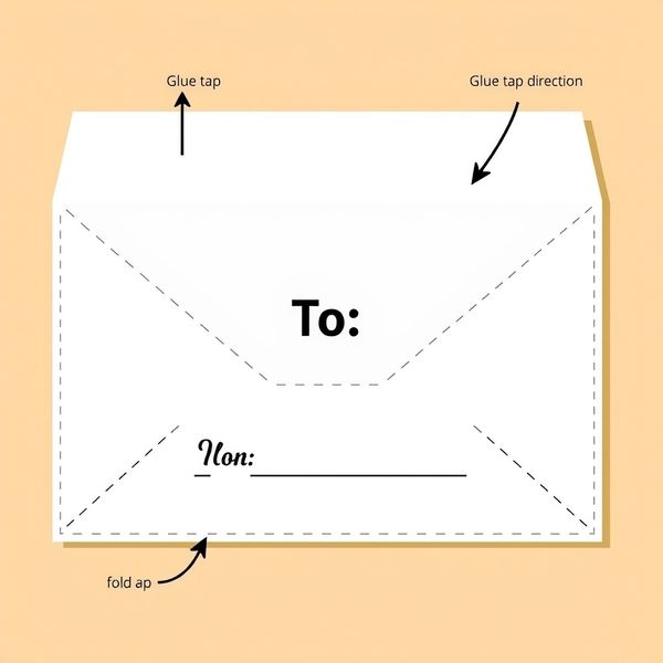 Szablon koperty do wydrukowania i złożenia