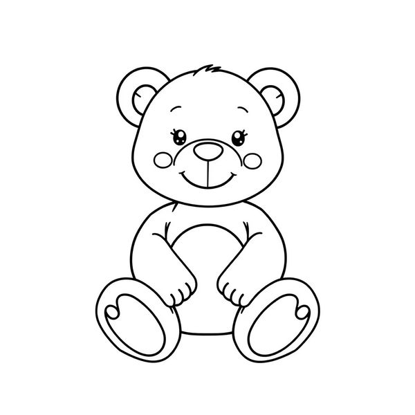 Kolorowanka — Pluszowy miś dla malowania