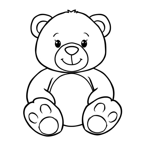 Kolorowanka — Pluszowy miś dla malowania