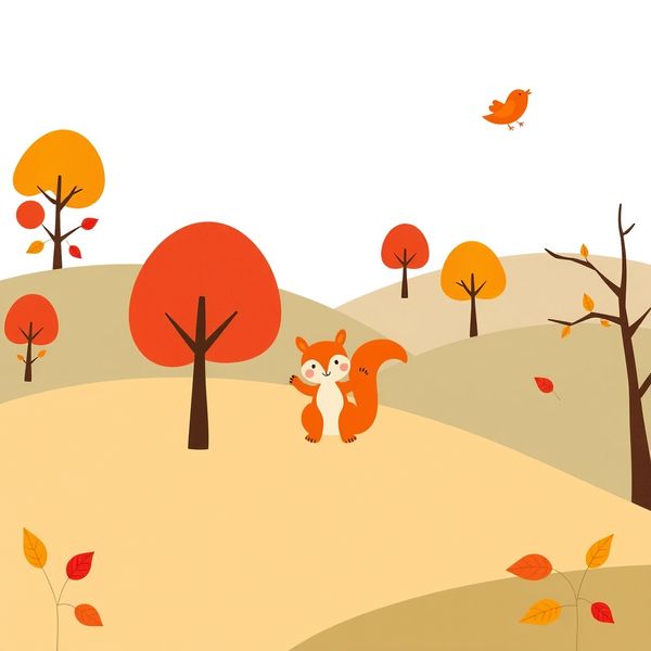 Plakat: Krajobraz jesienny