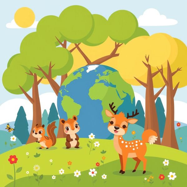 Duży plakat Ziemia / Las