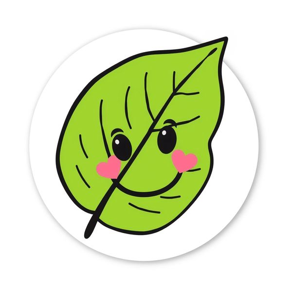 Naklejka: zielony listek (Do recyklingu)