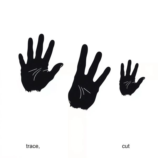 Szablon dłoni do wydruku (kontury)