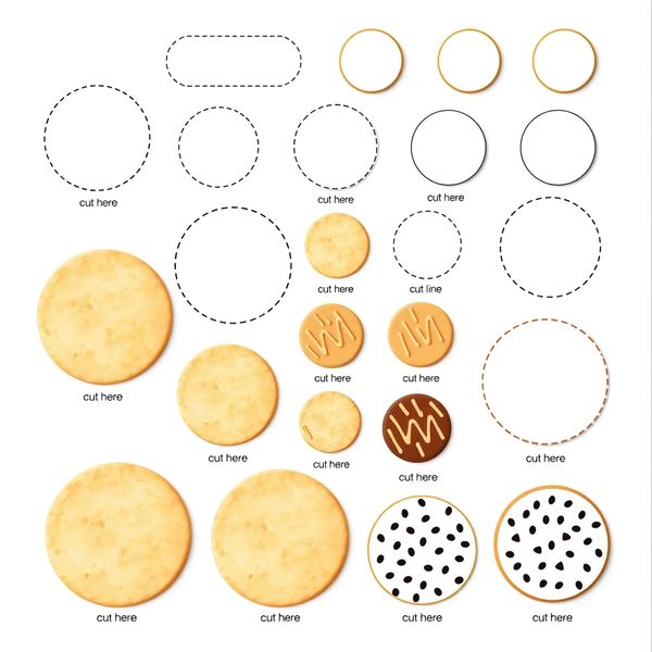 Papierowe ciasteczka — szablony kół
