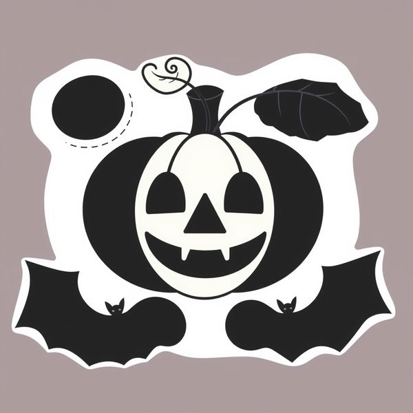 Szablony do wycięcia — twarze dyni i części nietoperza