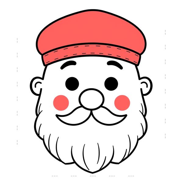 Szablon głowy Mikołaja (A3)