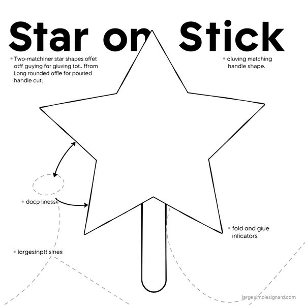 Szablon gwiazdki na patyczku