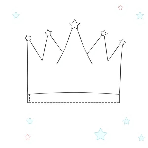 Szablon papierowej korony