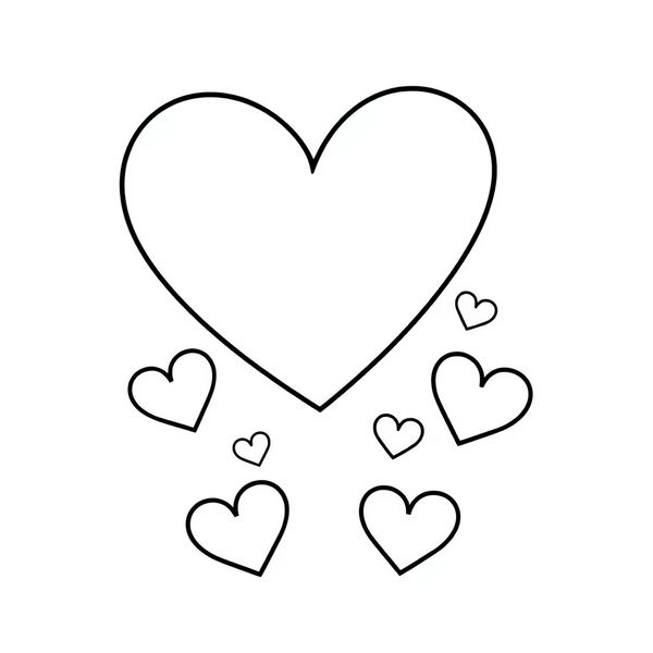 Kolorowanka — Duże serce do stemplowania