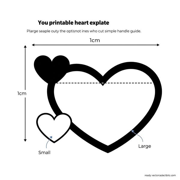 Szablon — Gąbka w kształcie serca (do wydruku)