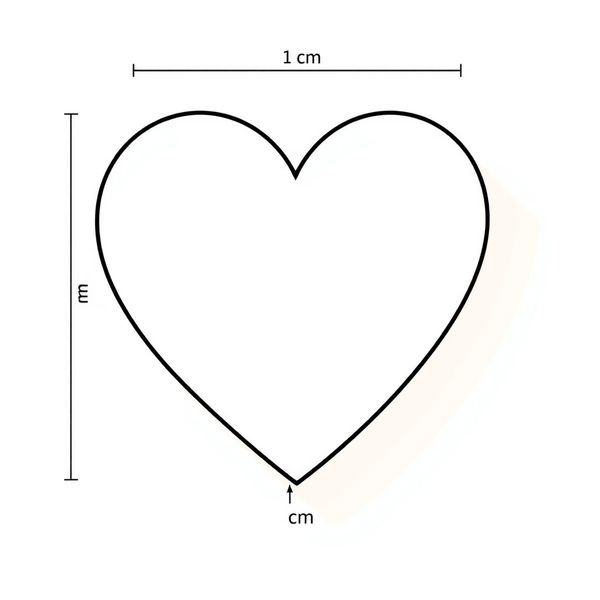 Szablon — Gąbka w kształcie serca (do wydruku)
