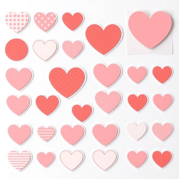 Szablon — Naklejki/pamiątkowe serduszka