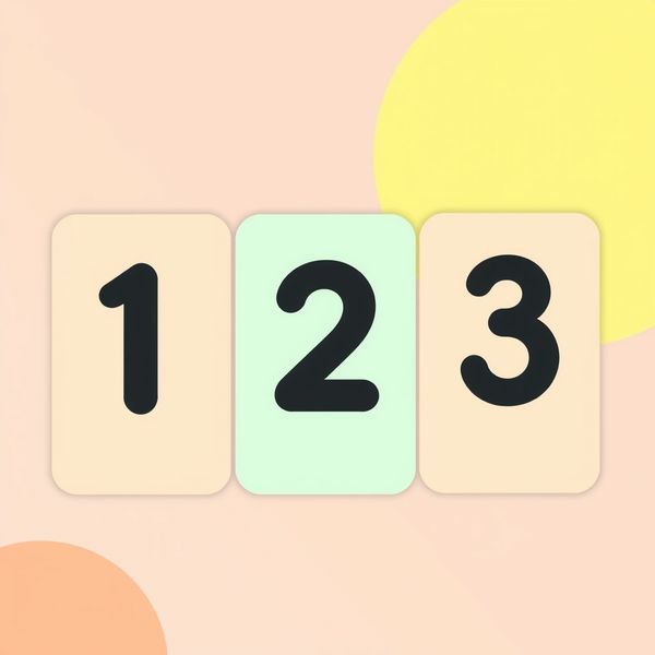 Karty z liczbami 1–3 (duże)