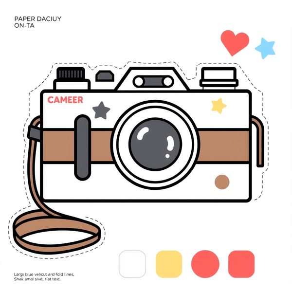 Szablon papierowego aparatu