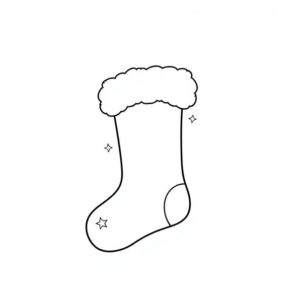 Kolorowanka: Skarpeta Mikołaja