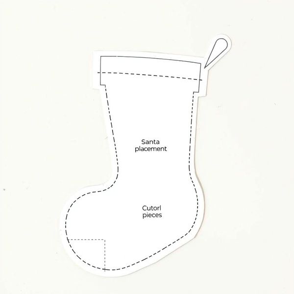 Szablon do wycięcia: papierowa skarpeta