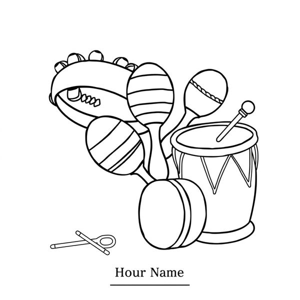 Kolorowanka: Instrumenty perkusyjne