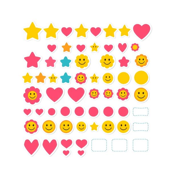 Arkusz naklejek i ozdób do aparatów (do druku)