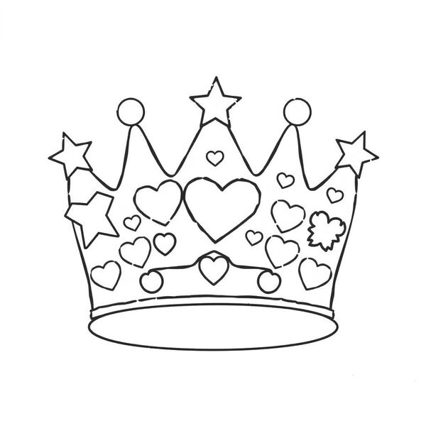 Strona do kolorowania — korona