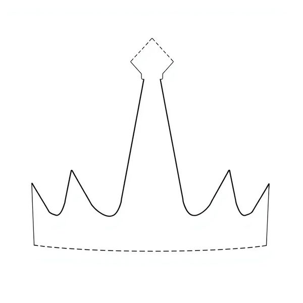 Szablon papierowej korony