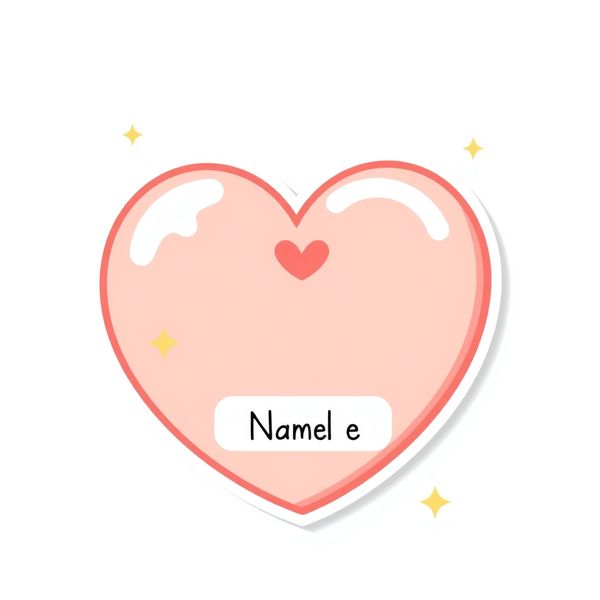 Papierowe serduszko — naklejka pamiątkowa