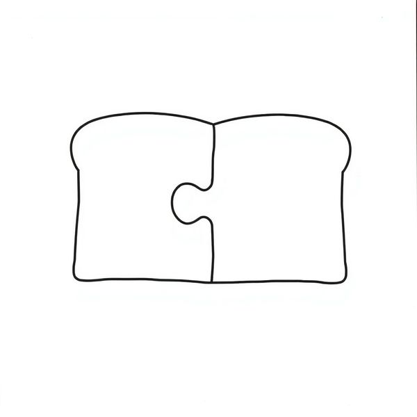 Szablony elementów puzzle z chleba