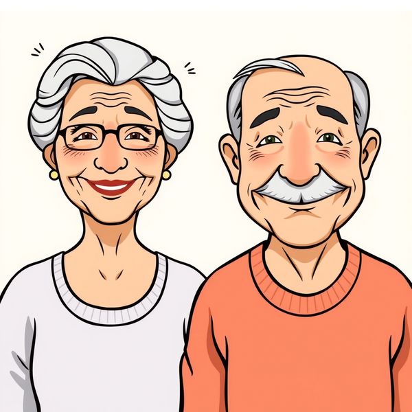 Prosty obrazek: babcia i dziadek