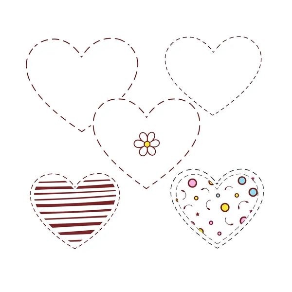 Szablon serduszka do wydruku (naklejki)