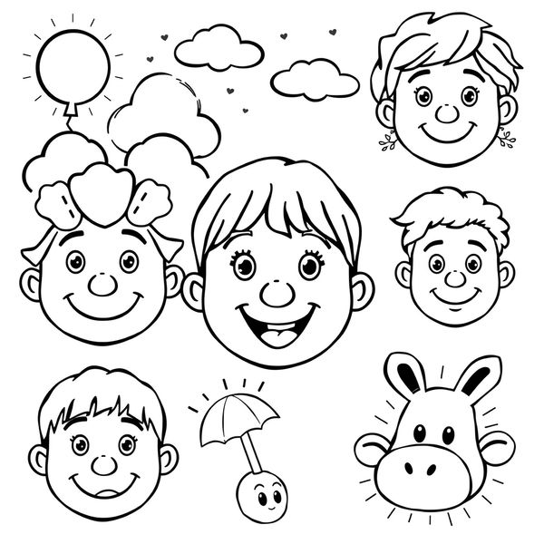 Kolorowanka adaptowana — grube kontury