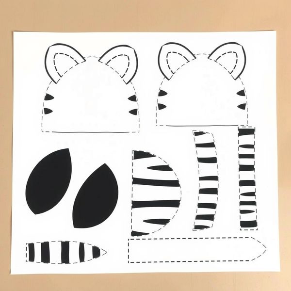 Szablon: uszka i paski