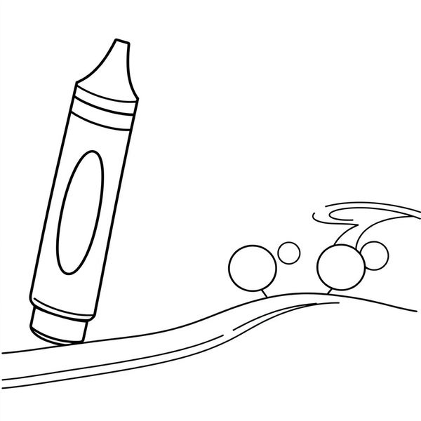 Kolorowanka: duża kredka i ścieżka