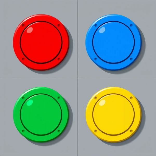 Kolorowe stacje - znaczniki podłogowe