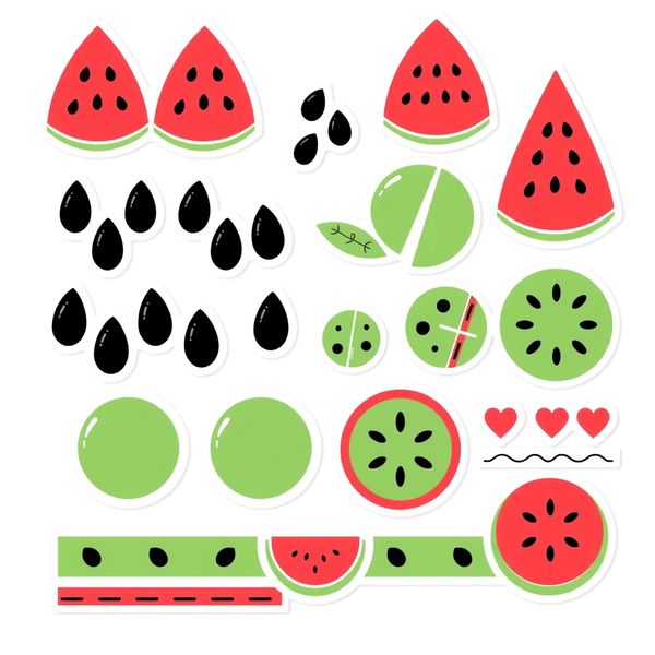 Szablon naklejek 'Ziarenka' i dekoracje