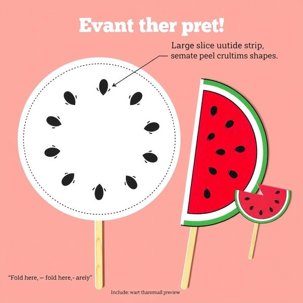 Szablon kartonowego arbuza do wycięcia